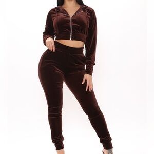 Velour pant set